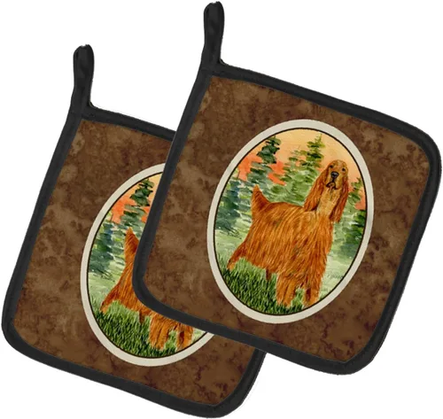 Miniatura 123 de Caroline's Treasures SS8617PTHD - Juego de soportes para ollas de cocina resistentes al calor, almohadillas calientes para horno para cocinar, Husky