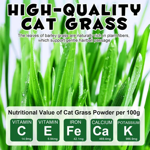 Miniatura 7 de Palitos de hierba para gatos liofilizados para dentición, alto contenido de carne para control de bolas de pelo y masticables de salud dental