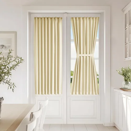 Miniatura 68 de Vatge - Cortinas autoadhesivas para puerta francesa, tratamiento de ventana con filtro de luz sin varillas ni perforaciones para puertas de cristal