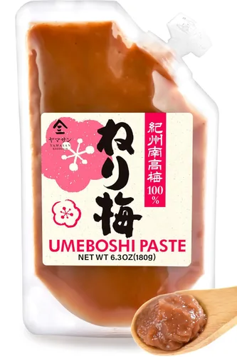 YAMASAN KYOTO UJI Umeboshi - Pasta japonesa de ciruelas en escabeche, con la marca Premier "KISHU NANKO-UME" 100%, vegano, sin alérgenos ni aditivos