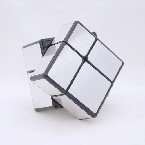 Miniatura 7 de Bukefuno QY Toys - Espejo de 2 x 2 bloques de cubo plateado, rompecabezas mágico de 2 x 2 x 2 pulgadas, versión plateada