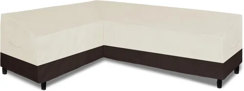 Miniatura 18 de Easy-Going Funda de sofá seccional para patio de alta resistencia 600D, 100 x 100 pulgadas, en forma de V, funda impermeable para sofá seccional