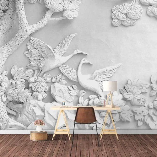 Signford. - Mural de pared, diseño de mundo de nieve, tapiz removible, adhesivos de pared para dormitorio, sala de estar.