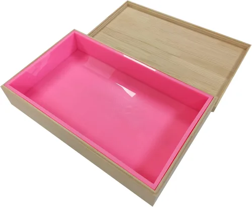 Miniatura 7 de Molde de jabón grande de 35 libras, molde de losa de silicona grande de 555 onzas con tapas de caja de madera, forro de silicona, molde de jabón