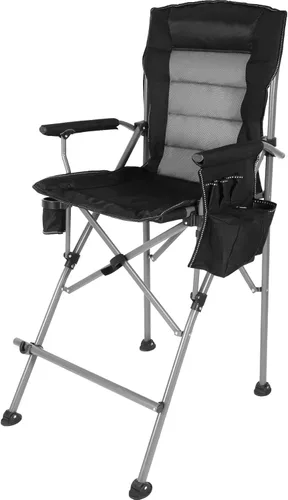Sillas plegables extra altas Stonehomy para adultos 330lbs, sillas director plegables de altura de barra portátiles para acampar al aire libre,