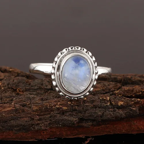 Miniatura 15 de 925 Sterling Silver Designer Ring Natural Gemstones & Brilliant Stones Handmade Bohemian Jewelry Healing Crystals Birthday Elegant Promise