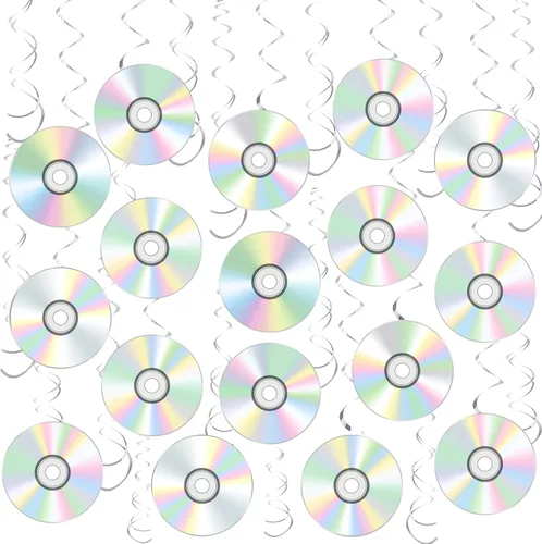 Decoraciones de remolinos colgantes para fiestas de los años 90, decoraciones retro para fiestas musicales de los años 90, decoraciones de fiesta de