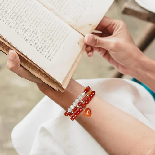Miniatura 7 de Vinswet Pulseras de cuentas de cristal curativo para mujer, pulsera de piedras preciosas de piedra lunar de amatista natural, para aliviar