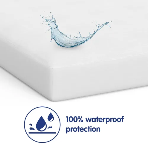 Miniatura 5 de Classic Brands. Defend-A-bed protector de colchón impermeable, Poliéster, Blanco, gemelo
