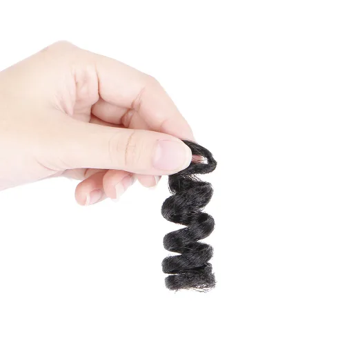 Miniatura 6 de BECUS Extensiones de cabello corto y rizado con trenzas de ganchillo para mujeres negras, paquete de 3 extensiones de cabello rizado de 10 pulgadas