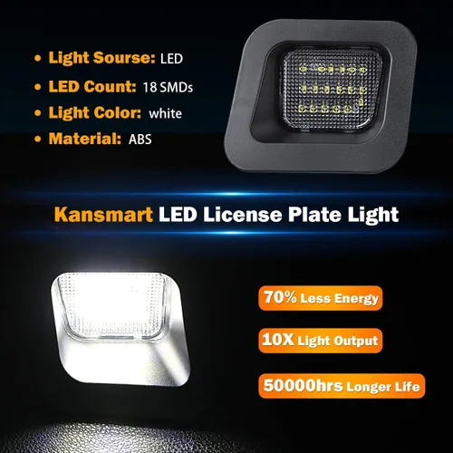 Miniatura 4 de Luz LED para placa de matrícula compatible con Dodge Ram 1500 2500 3500 2003-2018, accesorios de luces de matrícula, montaje de repuesto