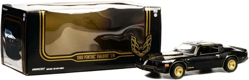 Collectibles 1980 Pontiac Firebird Trans Am T/A Turbo 4.9L Starlite negro con capucha águila dorada y rayas 1/24 modelo de coche fundido a presión