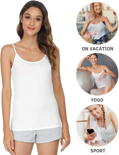 Miniatura 4 de Vislivin - Camiseta sin mangas para mujer con tirantes ajustables