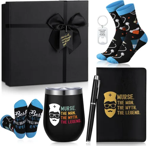 Miniatura 12 de Reallnaive 6 Piezas Regalo de Bourbon para Hombres Regalos Divertidos para Amantes del Whisky 355 ml Taza de Acero Inoxidable Calcetines Llavero