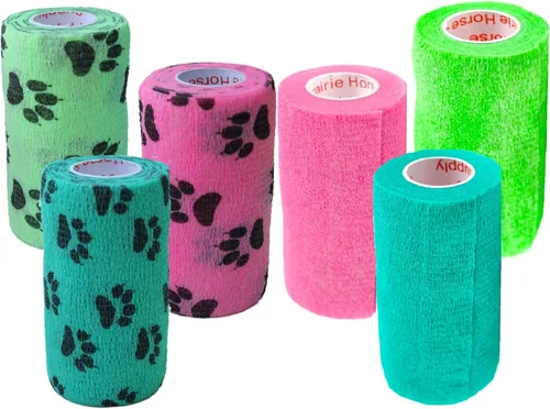 Miniatura 38 de Cinta adhesiva para veterinarios (negro) (paquete de 2) (4 pulgadas x 15 pies), autoadhesiva, adherente, cohesiva, flexible, autoadhesiva, rollo