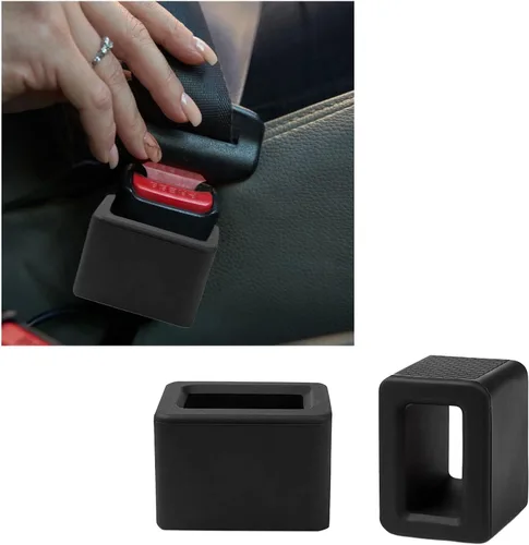 Miniatura 15 de Augeny 2 unidades de soporte para hebilla de cinturón de seguridad, refuerzo de hebilla de cinturón de seguridad trasera de silicona para automóvil