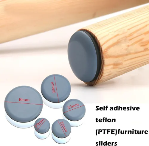 Miniatura 3 de Deslizadores adhesivos para muebles de 1-5/8 pulgadas, silla de horno deslizantes de PTFE en muebles y electrodomésticos de cocina, deslizador fácil