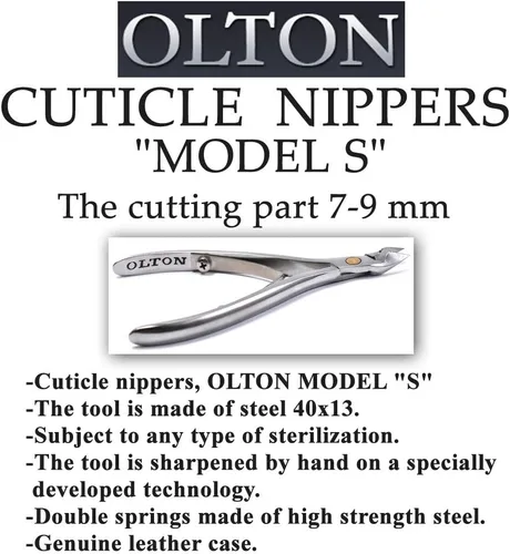 Miniatura 3 de OLTON - Herramienta de manicura profesional hecha a mano, pedicura/pinzas Olton (pinzas para cutículas) / S, 0.276-0.354 in / M, 0.354-0.472 in / L