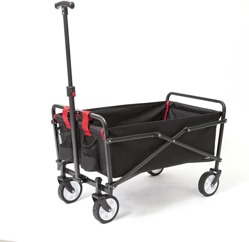 Miniatura 5 de YSC Plegable plegable playa al aire libre utilitario vagón (negro)