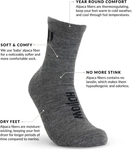 Miniatura 3 de Alpaca Ankle Socks for Men and Women, Warm Cozy Alpaca Wool Socks for Hiking, Running, Outdoors, Moisture Wicking, Light Compression