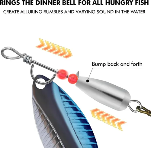 Miniatura 3 de TRUSCEND Cebos Giratorios de Pesca Swim o Jig para Agua Dulce y Salada, Señuelos de Pesca Rooster Tail para Trucha Lubina Lucioperca Crappie Salmón