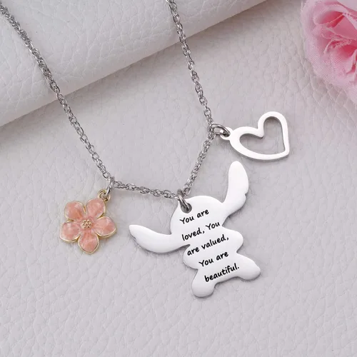 Miniatura 2 de MIXJOY Bonito collar de dibujos animados de Stitch para mujeres y niñas, inspirado en el cumpleaños de Stitch para nieta, hija, sobrina