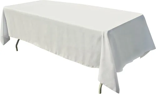 Miniatura 24 de GEFEII Servilletas de tela de poliéster sólido de 18 x 18 pulgadas para cocina, mantel rectangular cuadrado redondo para bodas, fiestas