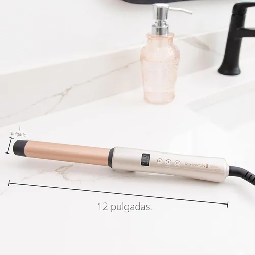 Miniatura 8 de REMINGTON Shine Therapy - Varita rizadora de barril recto de 1 pulgada con infusión de aceite de argán y queratina para ondas sueltas, incluye