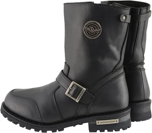Miniatura 5 de Milwaukee Leather Botas clásicas para hombre con detalle de hebilla