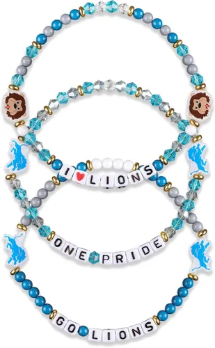 Miniatura 31 de FOCO NFL unisex-adult NFL Team Logo Officially Licensed 3-Pack Beaded Friendship Bracelets Cuentas