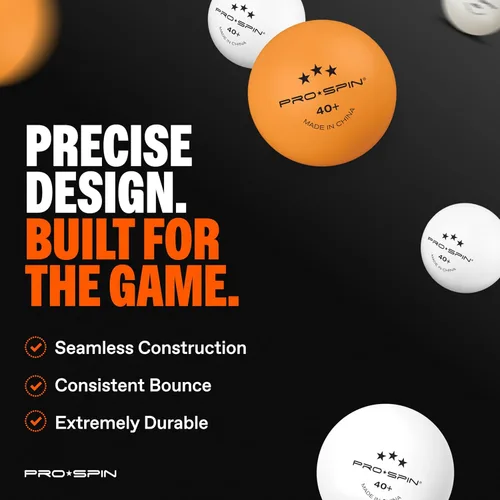 Miniatura 8 de PRO-SPIN Paletas de ping pong – Juego de alto rendimiento con raquetas de tenis de mesa premium, pelotas de ping pong de 3 estrellas, estuche de Set