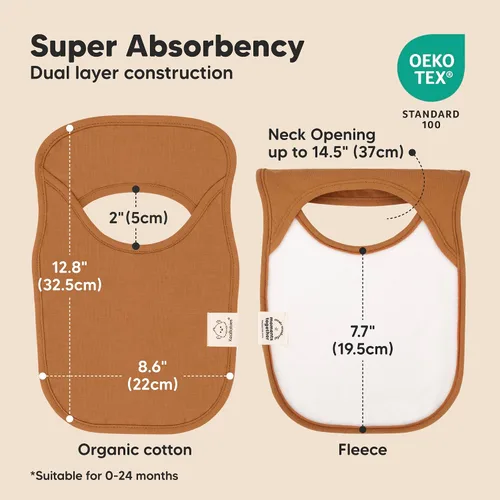 Miniatura 3 de Paquete de 8 baberos para bebés niños y niñas - Baberos tipo pullover para babear y dentición para bebés niñas y niños pequeños, recién nacidos
