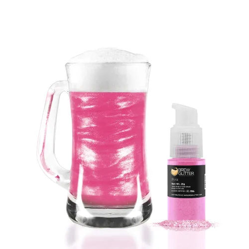 Miniatura 7 de Brillo de cerveza rosa comestible para bebidas, cócteles, cerveza, purpurina y bebidas Certificado Kosher y Halal 100% comestible y de grado