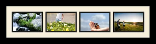 Miniatura 63 de Marco para fotos de ArtToFrames, 4 aberturas de 5′ x 7′ y marco negro satinado, de ArtToFrames