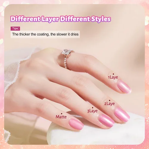 Miniatura 6 de OpenLive Juego de esmaltes de uñas con purpurina, 10 colores con 2 esmaltes de uñas base y capa superior