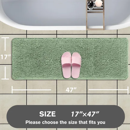 Miniatura 134 de Alfombra de baño pequeña de 12 x 18 pulgadas, lavable y absorbente, antideslizante, alfombra de baño de felpilla gruesa y suave para baño, ducha