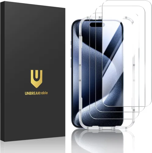 Miniatura 33 de UNBREAKcable Paquete de 3 protectores de pantalla para iPhone 17 Pro Max, vidrio templado doble inastillable [marco de fácil instalación]