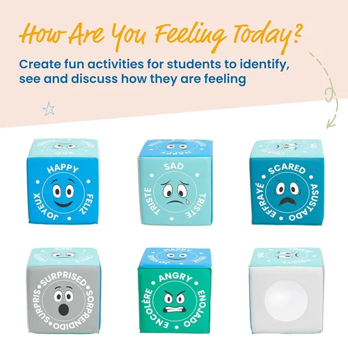 Miniatura 6 de ECR4Kids SoftZone - Cubo de emociones con espejo, juguete sensorial, contemporáneo