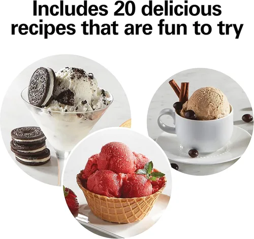 Miniatura 7 de Máquina compacta para hacer helados de 10.1 fl oz, pantalla digital, máquina de yogur congelado para postres rápidos para uso doméstico y cocina