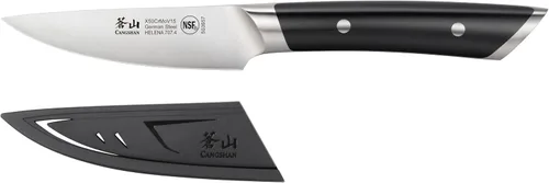 Miniatura 2 de Cangshan HELENA Series - Cuchillo de pelar forjado de acero alemán de 3.5 pulgadas con funda (negro)