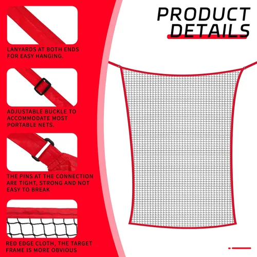 Miniatura 3 de Simgoing Accesorio extensor de red de golf para práctica de golf para 7 o 10 pies, redes de golf, béisbol, sóftbol, alto impacto, astillado