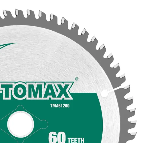 Miniatura 2 de TOMAX - Hoja de sierra de 6-1/2 pulgadas, 60 dientes, TCG, de aluminio delgado y metal no ferroso, con eje DMK de 5/8 pulgadas