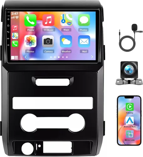 Radio de actualización 5G para Ford F150 F-150 2009-2014 con CarPlay Android Auto, pantalla táctil IPS de 9 pulgadas, reproductor de radio de coche
