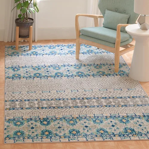 Miniatura 41 de SAFAVIEH Madison Collection - Alfombra decorativa de 2 pies 3 pulgadas x 4 pies, color carbón y gris, diseño bohemio chic, no desprende pelusa