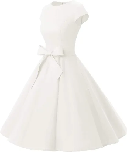 Miniatura 3 de Dressystar - Vestidos clásicos de fiesta con mangas casquillo, estilo Rockabilly y retro de la década de 1950