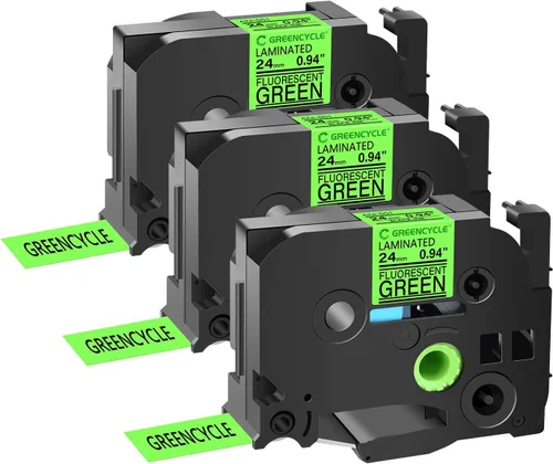 Miniatura 13 de GREENCYCLE Compatible para cinta de etiqueta Brother P-Touch TZe-111 TZe-211 TZe-315 6mm 0.23" laminada TZe TZ 1/4 pulgada negra sobre claro/blanco
