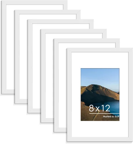 Miniatura 55 de PEALSN - Juego de 6 portarretratos de 5 x 7 pulgadas para fotos de 4 x 6 pulgadas con paspartú/5 x 7 pulgadas sin paspartú, para montaje en Negro