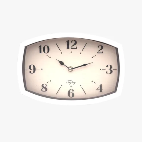 Miniatura 8 de Reloj de pared negro retro rectangular de metal, funciona con pilas, estilo antiguo de diseño para cocina, sala de estar u oficina, pequeño