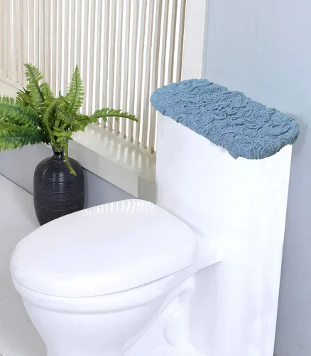 Miniatura 21 de Home Weavers Bell Flower Collection - Tapetes de baño copetudos 100 % algodón, extrasuaves y absorbentes, antideslizantes, lavables a máquina, lino