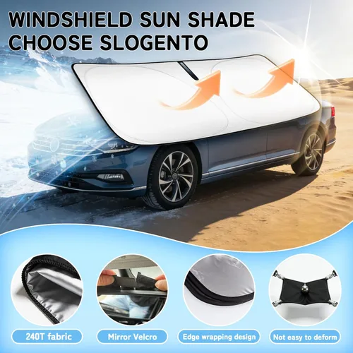 Miniatura 4 de Parasol para parabrisas, pantalla protectora que bloquea los rayos ultravioleta, accesorio de automóvil